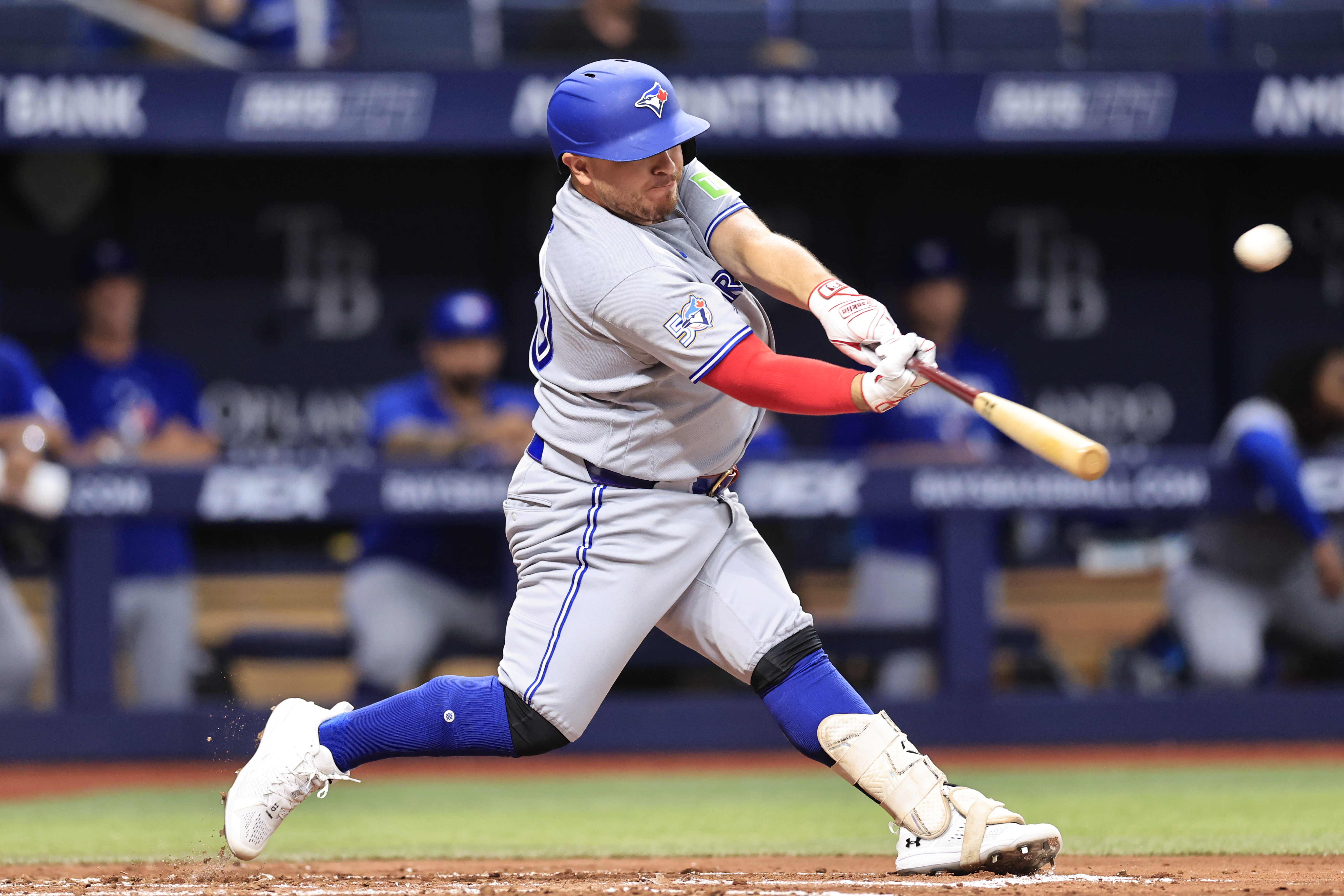 Toronto Blue Jays designated hitter Alejandro Kirk (30) homers to left field as we break down our MLB best home run predictions today.