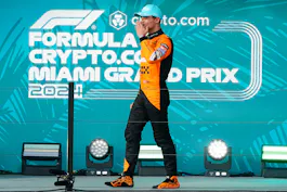 McLaren driver Lando Norris reacts after winning the Miami Grand Prix at Miami International Autodrome as Gary Pearson offers his Canadian Grand Prix picks and predictions. 