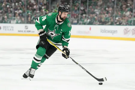 Jamie Benn moves the puck against the Colorado Avalanche as Gary Pearson offers his picks and predictions for Saturday's Game 2 of the Western Conference Final between the Edmonton Oilers and Dallas Stars. 