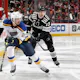 Jordan Kyrou of the St. Louis Blues skates against the New Jersey Devils at the Prudential Center on January 05, 2023 in Newark, New Jersey. Photo by Bruce Bennett Getty Images via AFP.