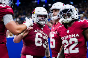 The Arizona Cardinals celebrate a touchdown by quarterback Clayton Tune as we look at the Arizona safe betting guide recently released.