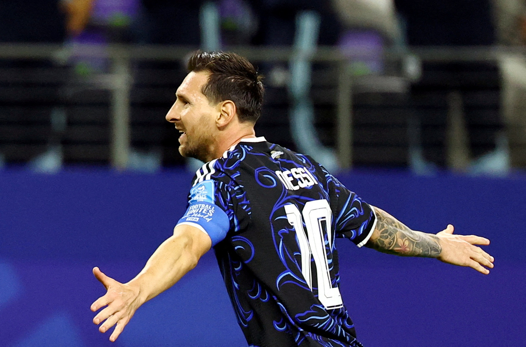 Argentina's Lionel Messi celebrates scoring as we look at the updated Golden Ball odds at prediction markets