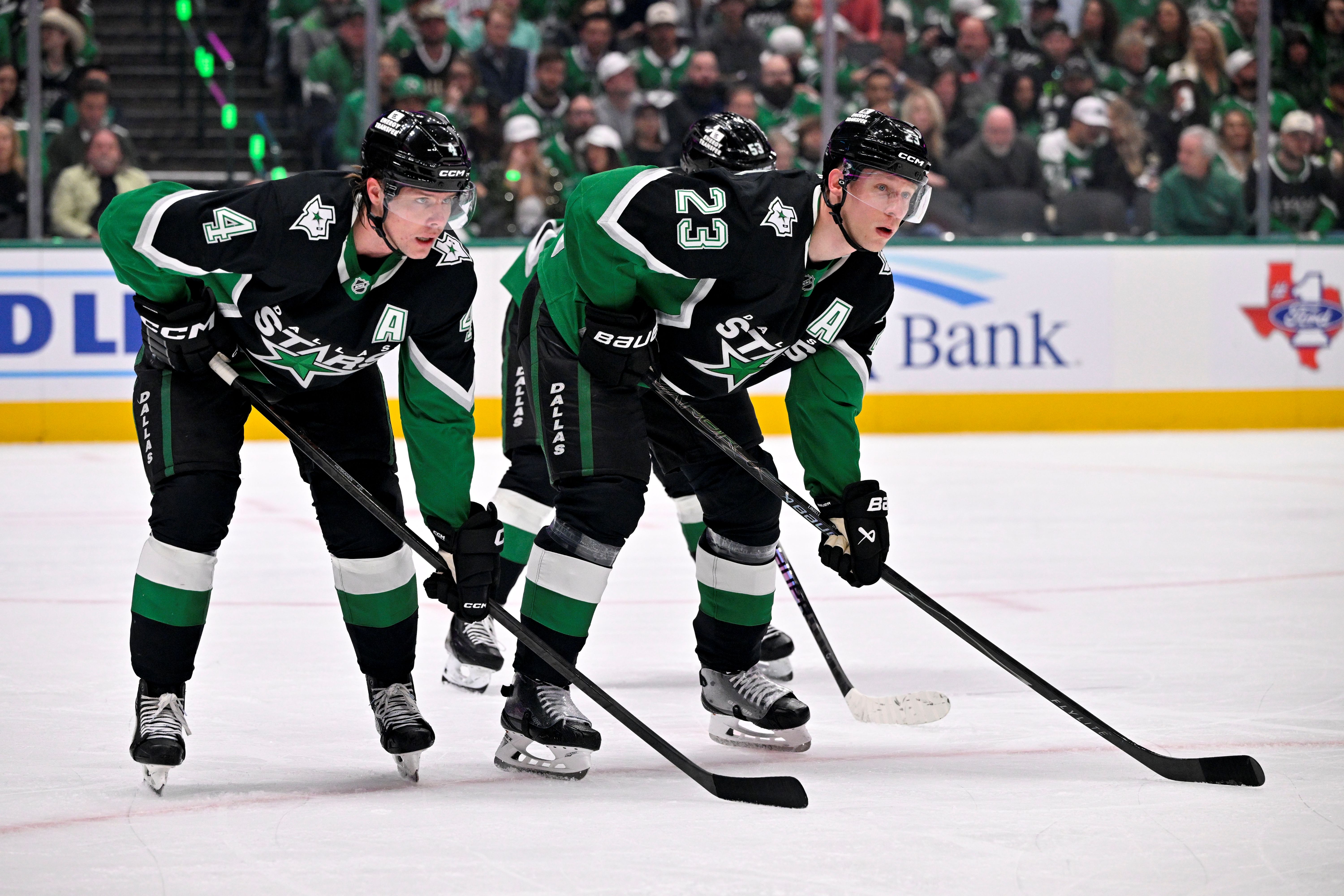 Dallas Stars defensemen Miro Heiskanen and Esa Lindell look on as we make our best Stars vs. Wild prediction.