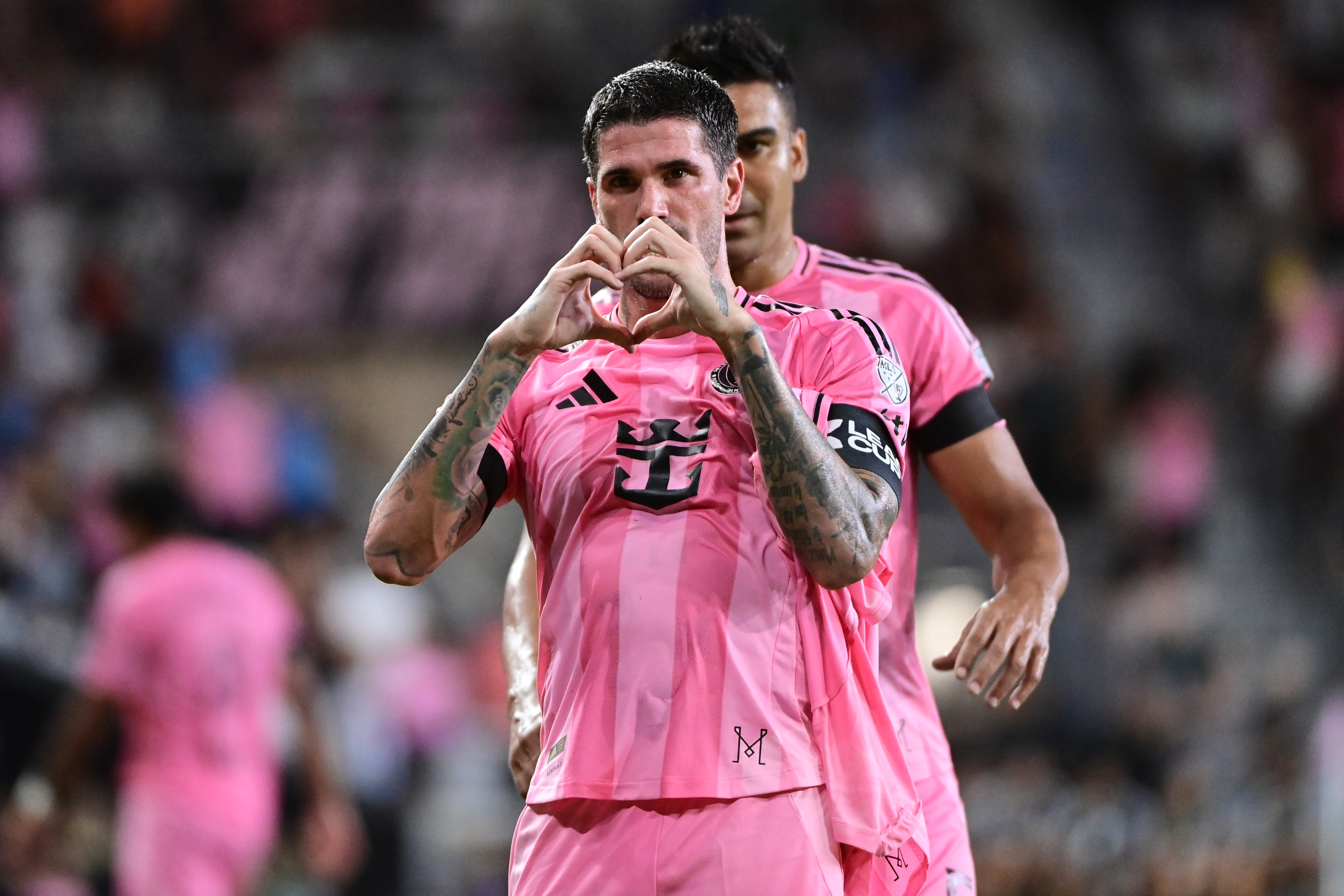 Rodrigo de Paul of Inter Miami CF celebrates a goal as we make our best Inter Miami vs. Leon prediction