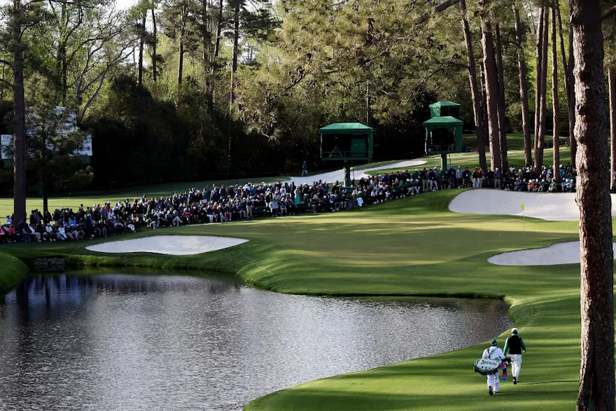Hideki Matsuyama of Japan walks across the 16th hole as we look at the best Masters moments for each hole