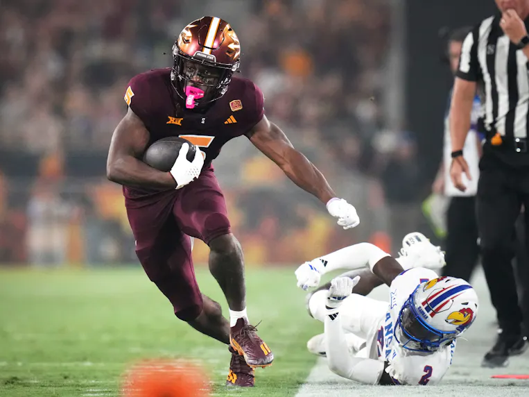 Arizona State receiver Melquan Stovall breaks down the sideline as we offer our college football Week 7 upset picks.