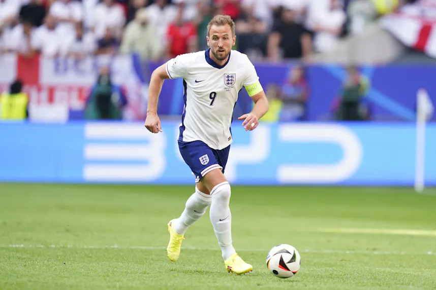 Harry Kane during the UEFA Euro 2024 match as Gary Pearson offers his predictions and bets for the semifinal clash featuring the Netherlands and England.