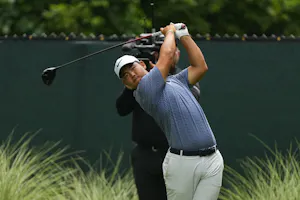 Tom Kim hits from the tee as we look at the Rocket Mortgage Classic odds and favorites for Detroit Golf Club.