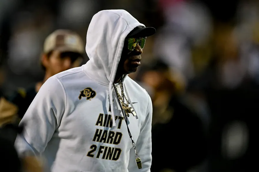 Head coach Deion Sanders of the Colorado Buffaloes.