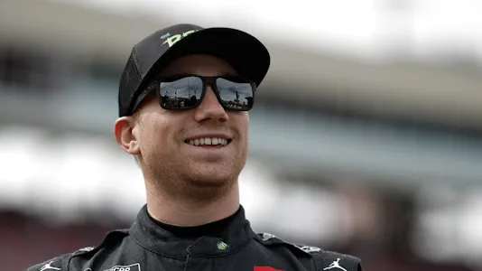Tyler Reddick, driver of the No. 45 The Beast Unleashed Toyota, waits on the grid during qualifying for the NASCAR Cup Series United Rentals Work United 500 and we offer our top odds and picks for the EchoPark Automotive Grand Prix.