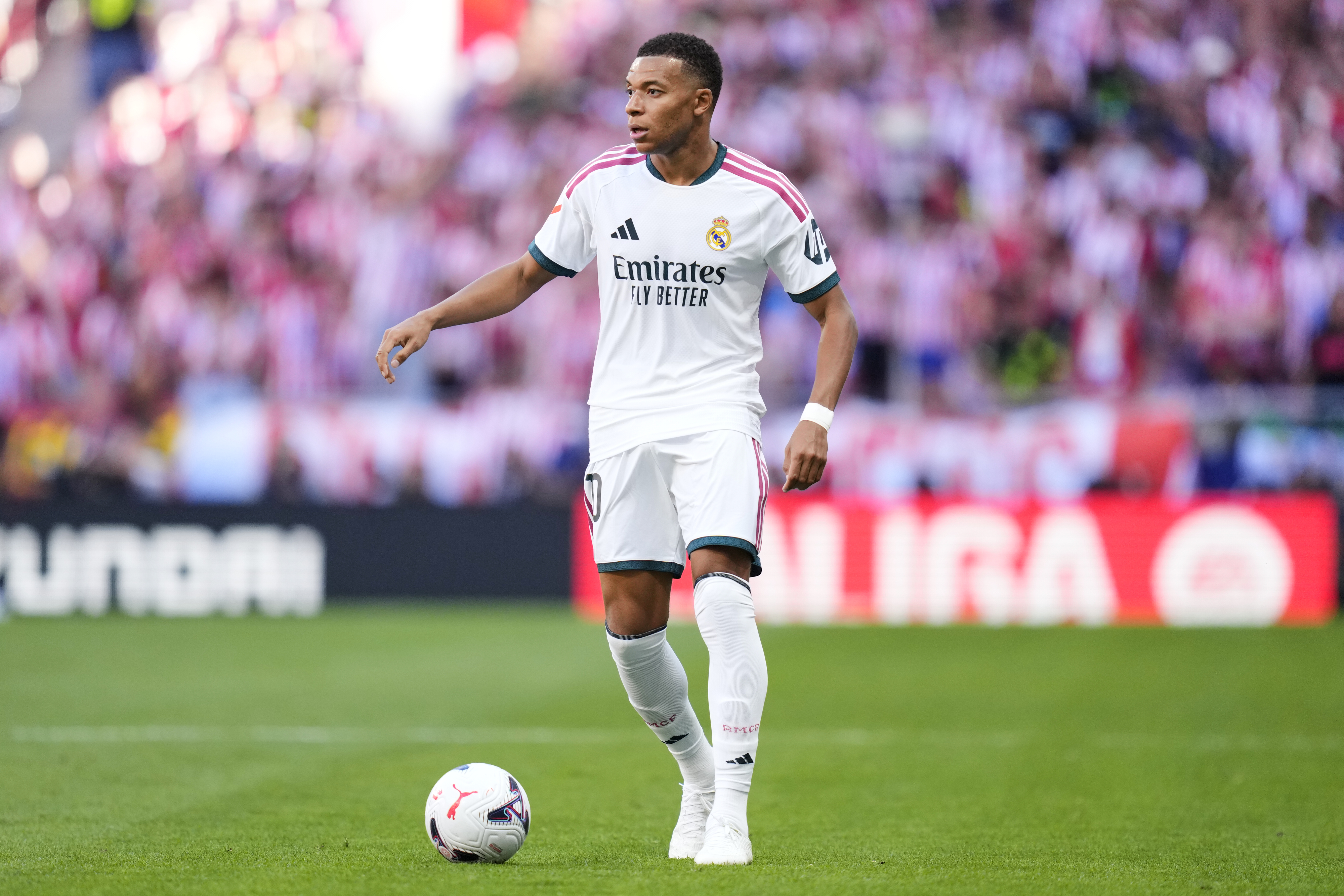 Pictured: Kylian Mbappe in action as we break down our Real Madrid vs. Villarreal Prediction. Photo by Cesar Cebolla/PRESSINPHOTO.