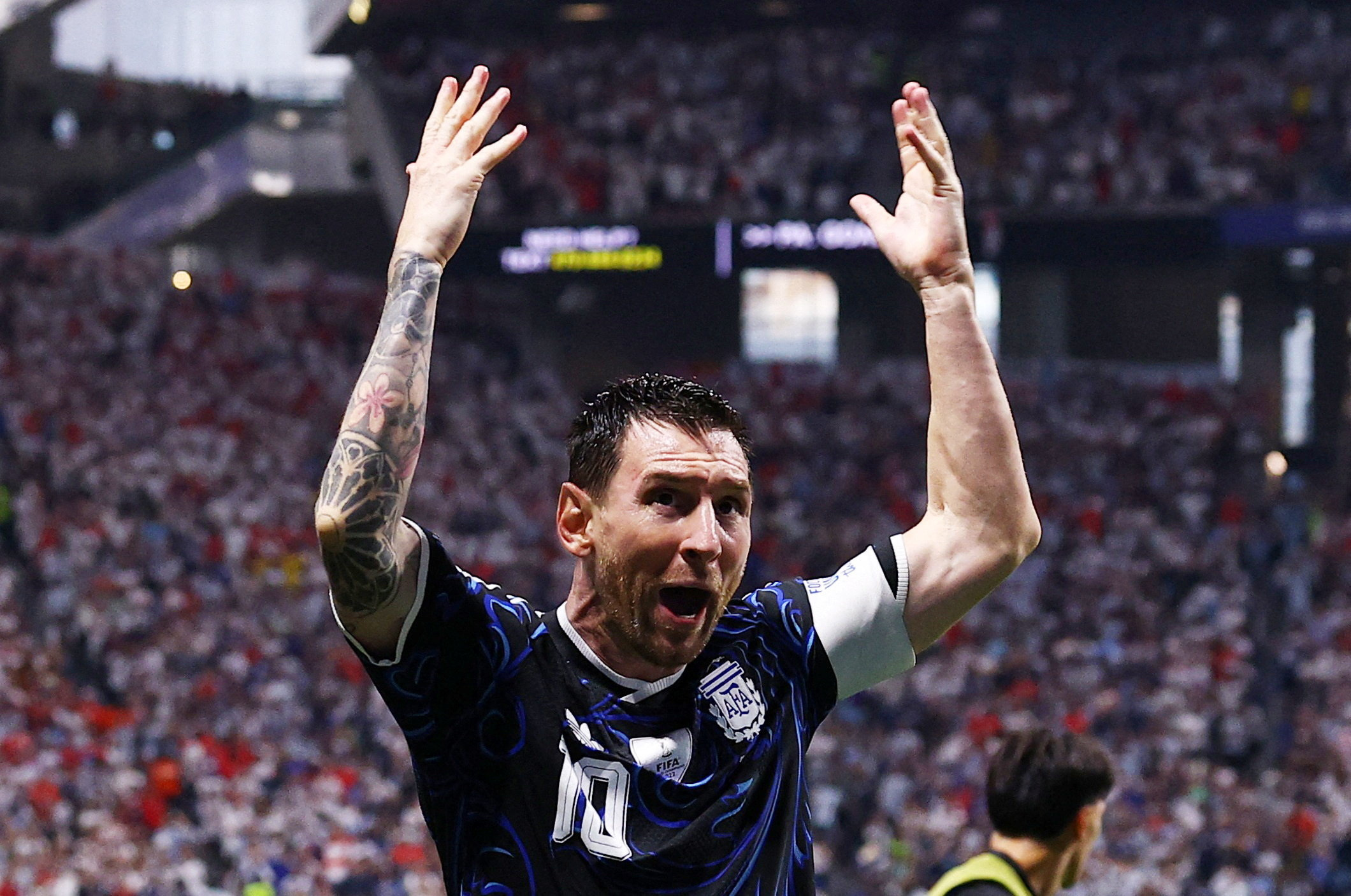 Argentina's Lionel Messi celebrates as we make our best Lionel Messi prop bets.