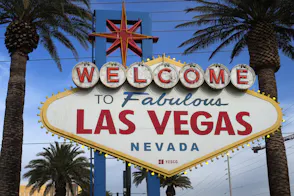 The Welcome to Fabulous Las Vegas sign on the Las Vegas strip as we look at Nevada gaming revenue for September.