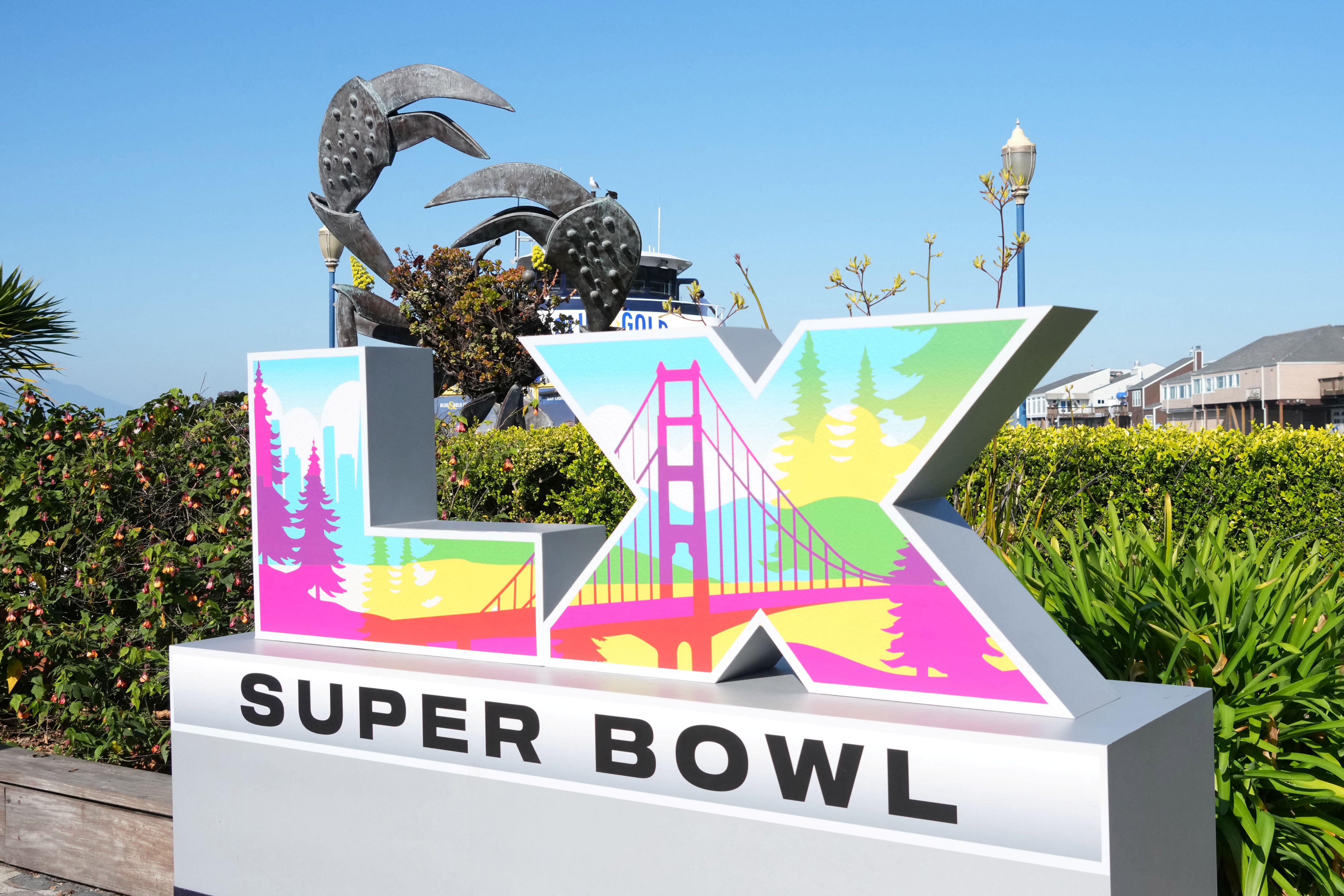 The Super Bowl LX letters at Pier 39. Our Super Bowl betting manifesto breaks down all of our picks and prop bets for Seahawks vs. Patriots.