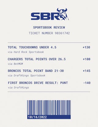 Sbr Betting Ticket Four Picks