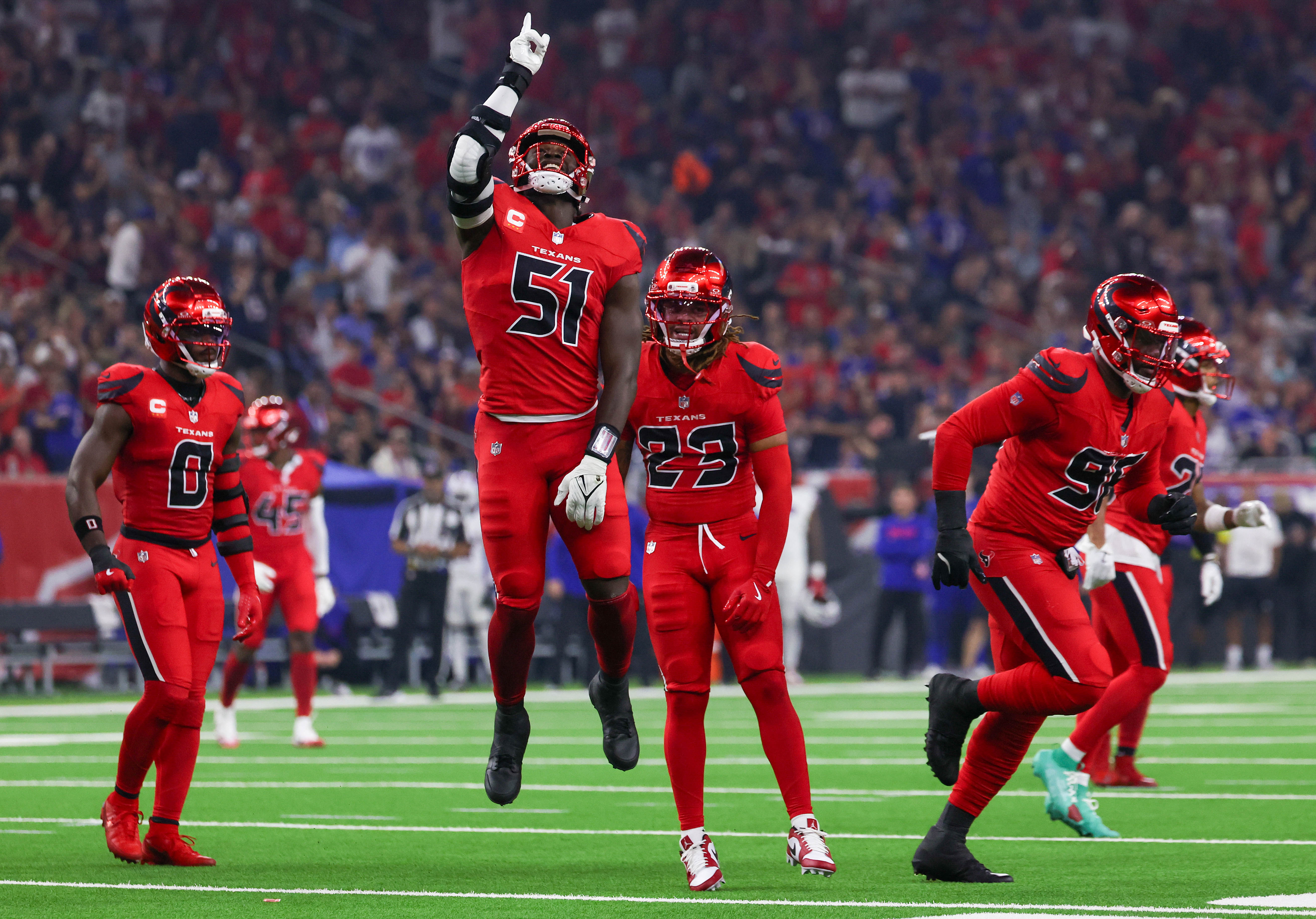Will Anderson Jr. (51) and the Houston Texans are featured in our breakdown of the NFL Week 1 odds as we make early picks for every game.