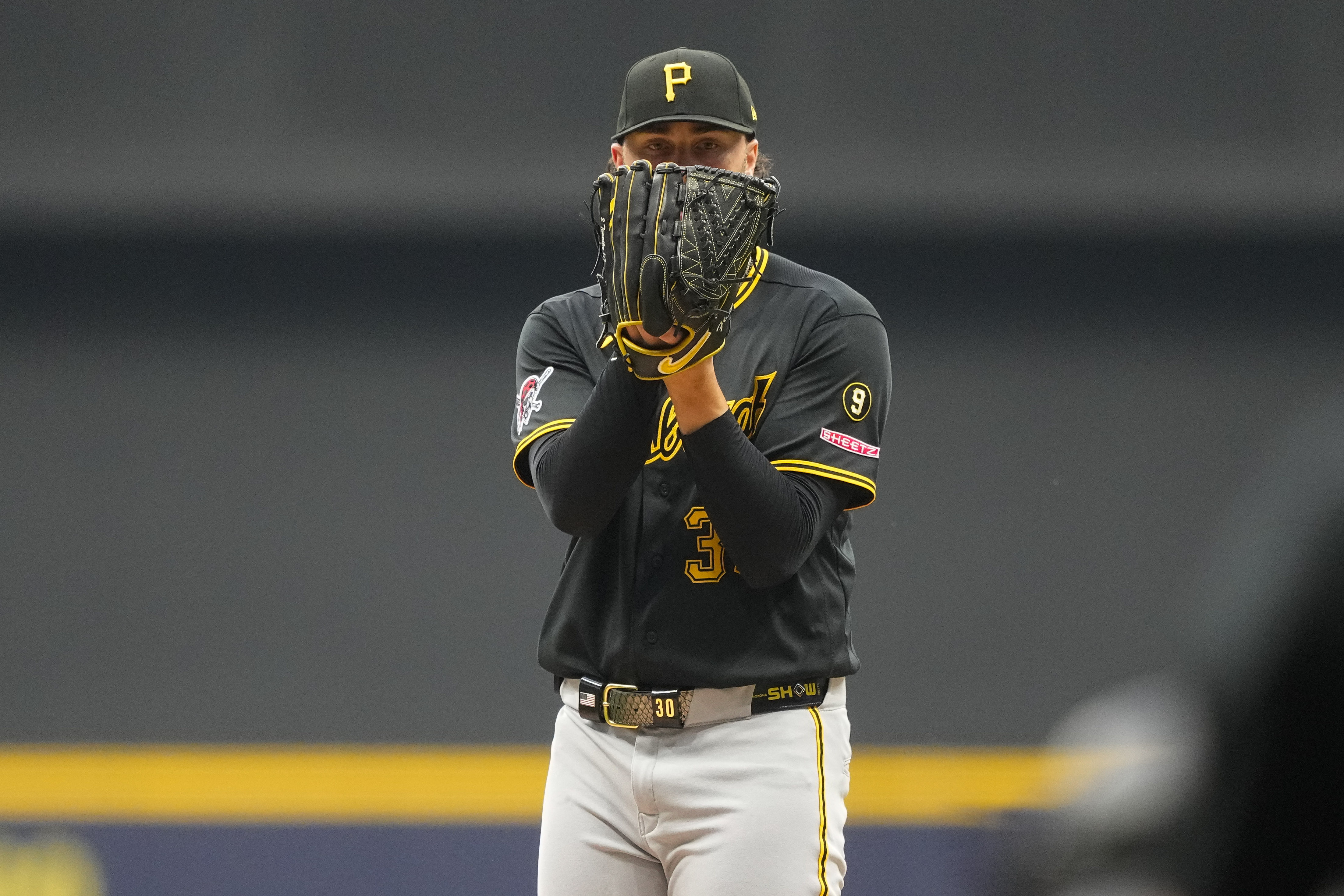 Pittsburgh Pirates pitcher Paul Skenes - who's featured in my best NRFI bets today - during the game. 