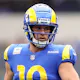 Cooper Kupp of the Los Angeles Rams during warm-up before the game against the Carolina Panthers as we look at our Los Angeles Rams betting preview.