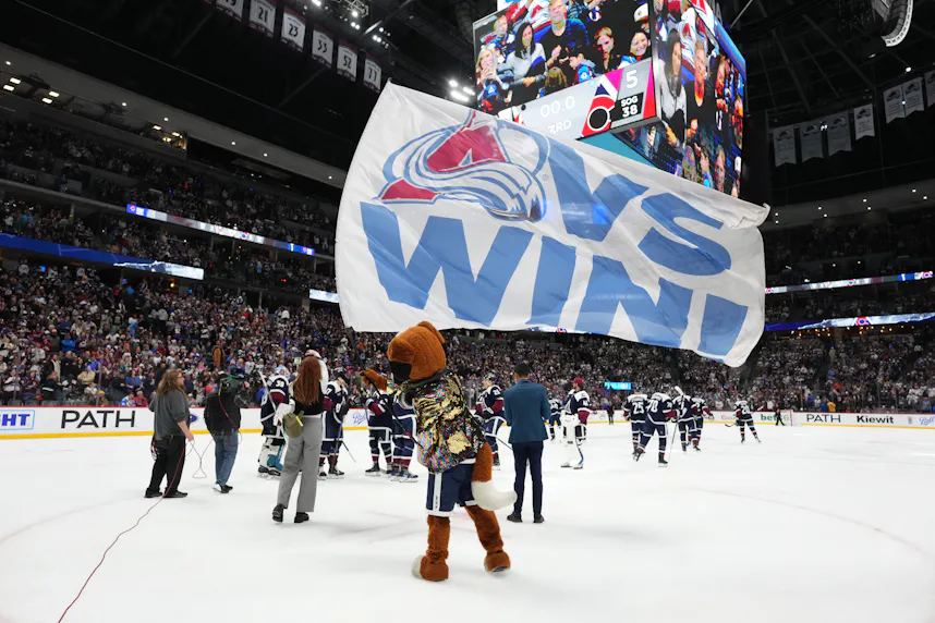 Colorado Avalanche mascot Bernie celebrates a win as we look at November 2024 sports betting financials for Colorado.