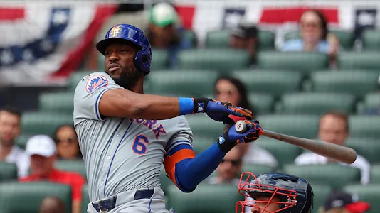 Starling Marte of the New York Mets bats in the second inning as we look at our MLB Best Bets for April 26