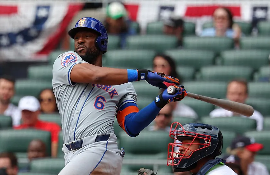 Starling Marte of the New York Mets bats in the second inning as we look at our MLB Best Bets for April 26