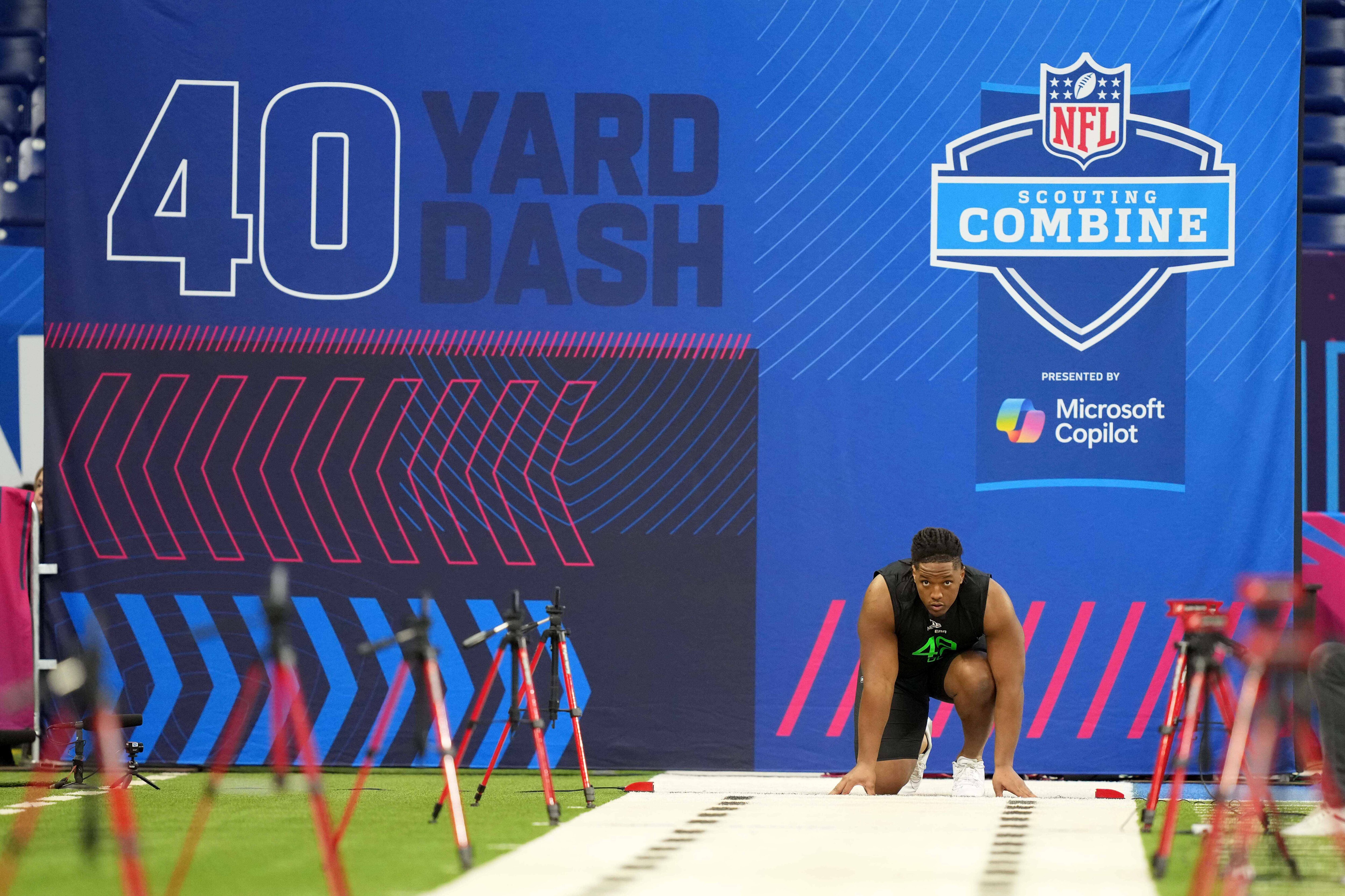 The 40-yard dash at last year's NFL Scouting Combine, as we break down our NFL combine betting guide for this year's event. 