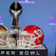 A general view of the Vince Lombardi Trophy as we look at our top Chiefs vs. 49ers prediction