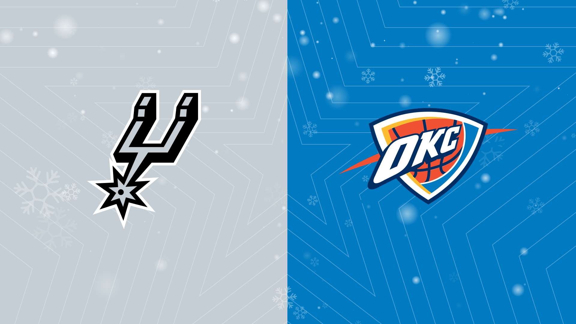 A custom graphic of the San Antonio Spurs vs. Oklahoma City Thunder matchup, as we look at our Spurs vs. Thunder player props