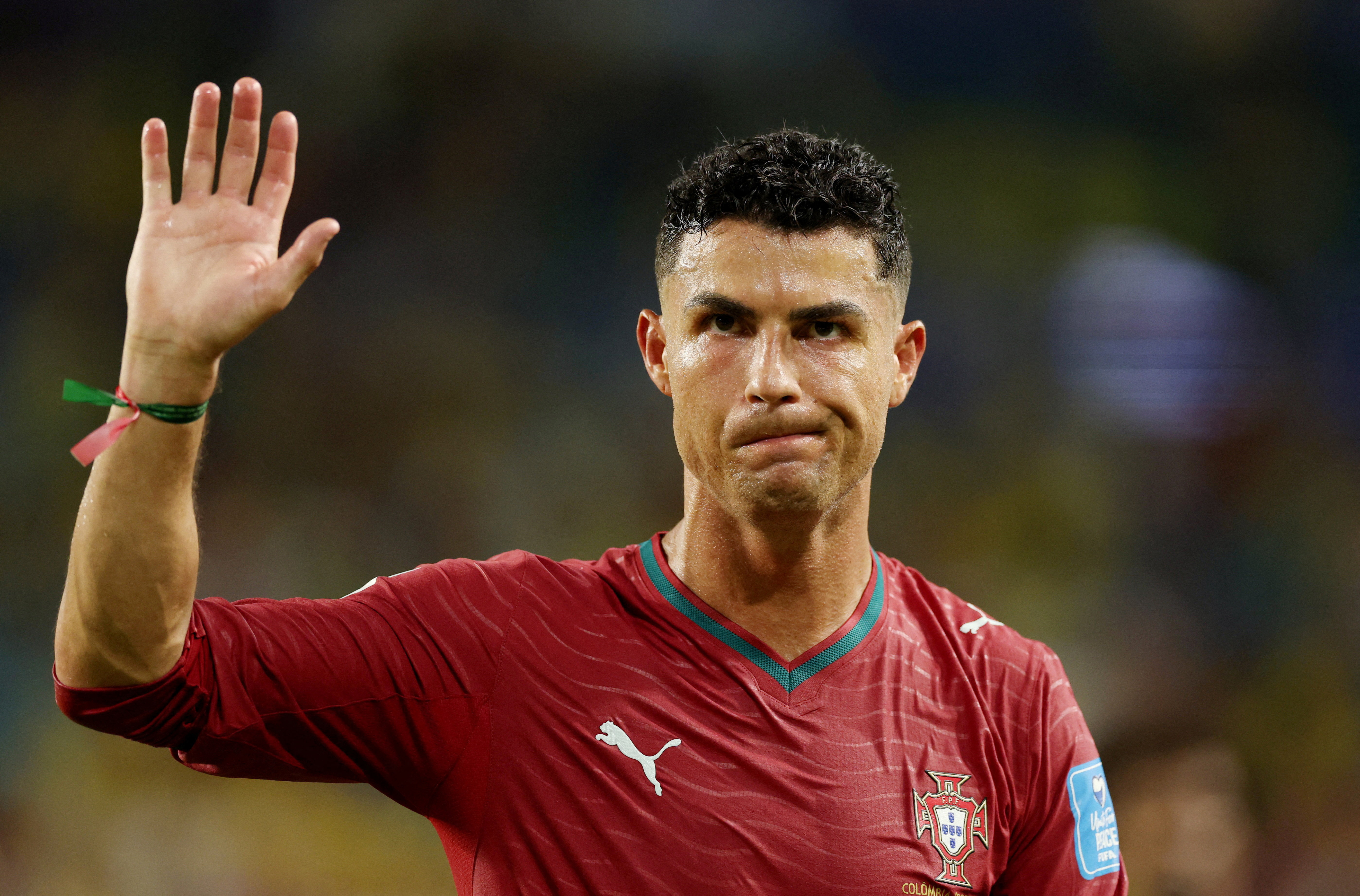 Portugal's Cristiano Ronaldo acknowledges fans as we make our best Cristiano Ronaldo prop bets today.