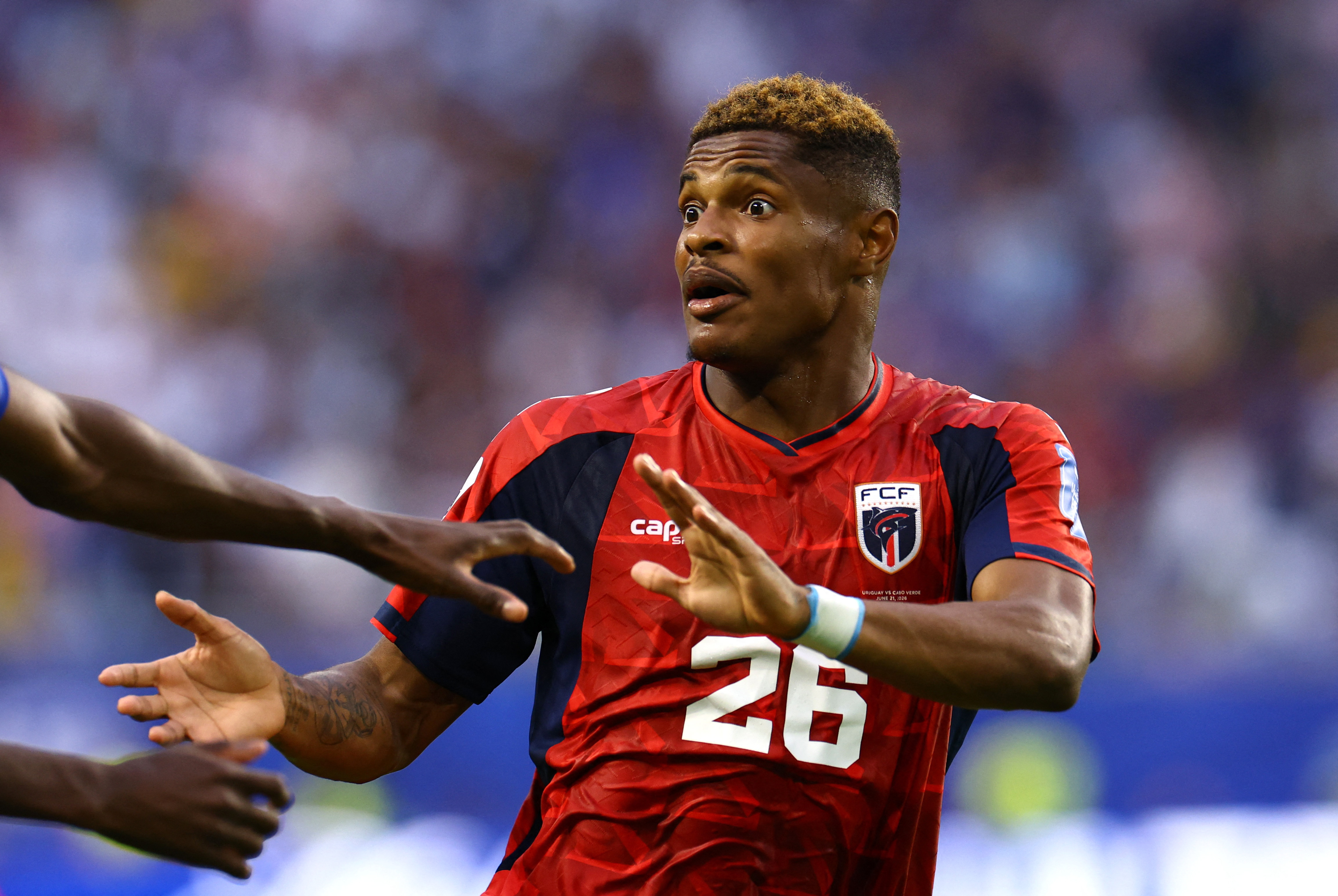 Cape Verde's Helio Varela celebrates scoring as we make our best Cape Verde vs. Saudi Arabia prediction.