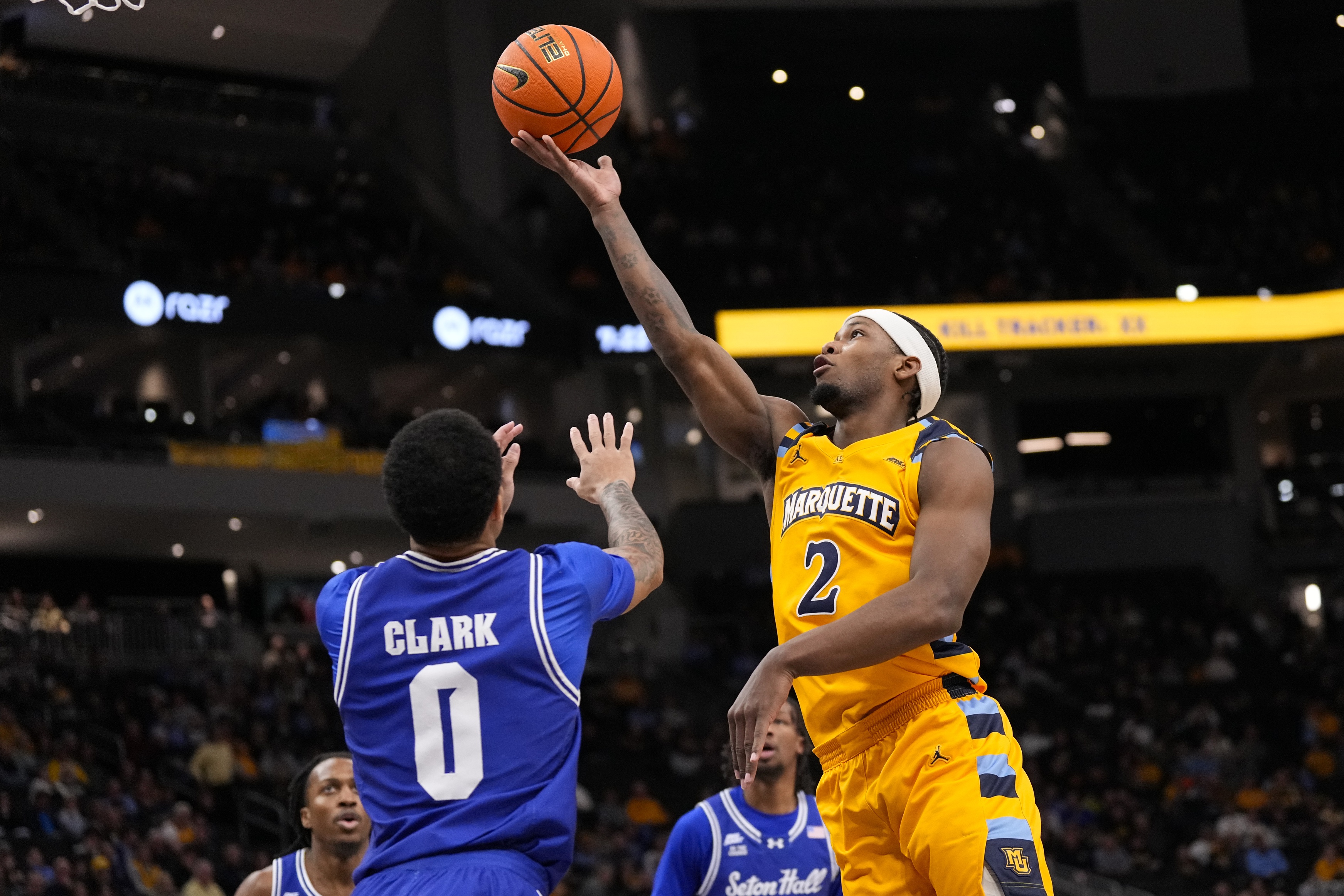 Marquette Golden Eagles guard Chase Ross - who's featured in my Marquette vs. UConn prediction - shoots.