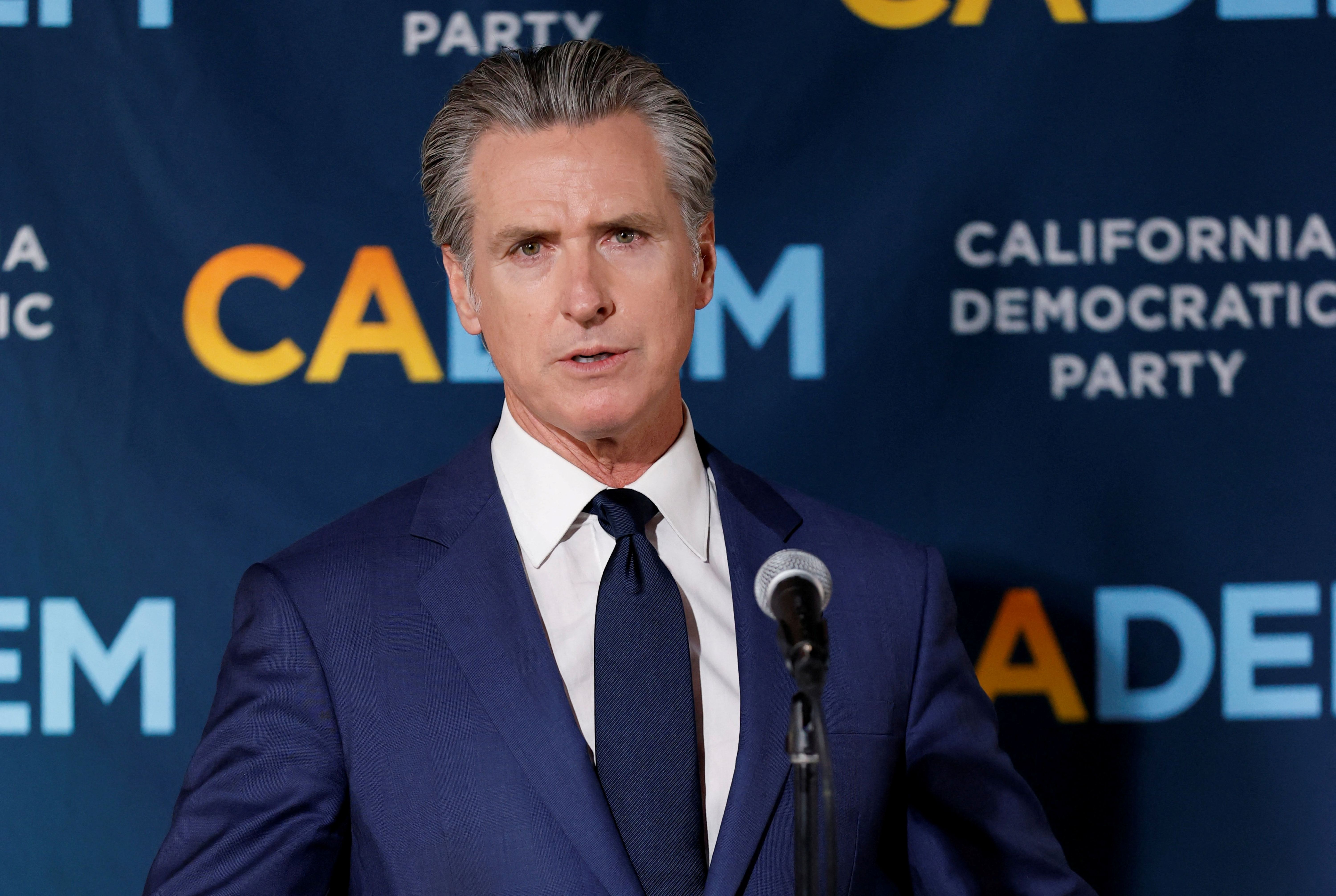 California's Governor Gavin Newsom speaks, and he's key to the Democratic presidential odds 2028