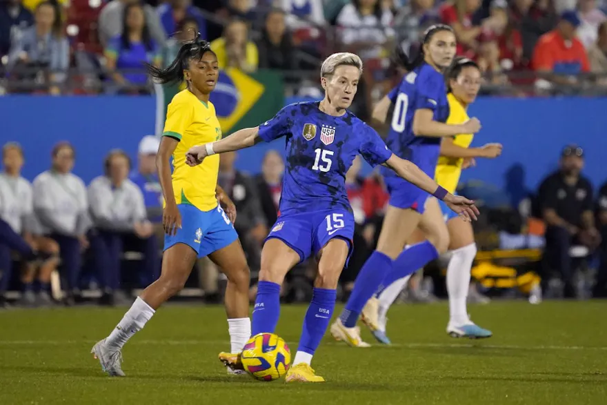 Megan Rapinoe #15 of the United States passes the ball as we look at the best Women's World Cup odds