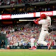 Bryce Harper of the Philadelphia Phillies bats against the Arizona Diamondbacks during Game 1 of the National League Championship Series, and the Phillies' run propelled Pennsylvania sportsbooks to a record October.