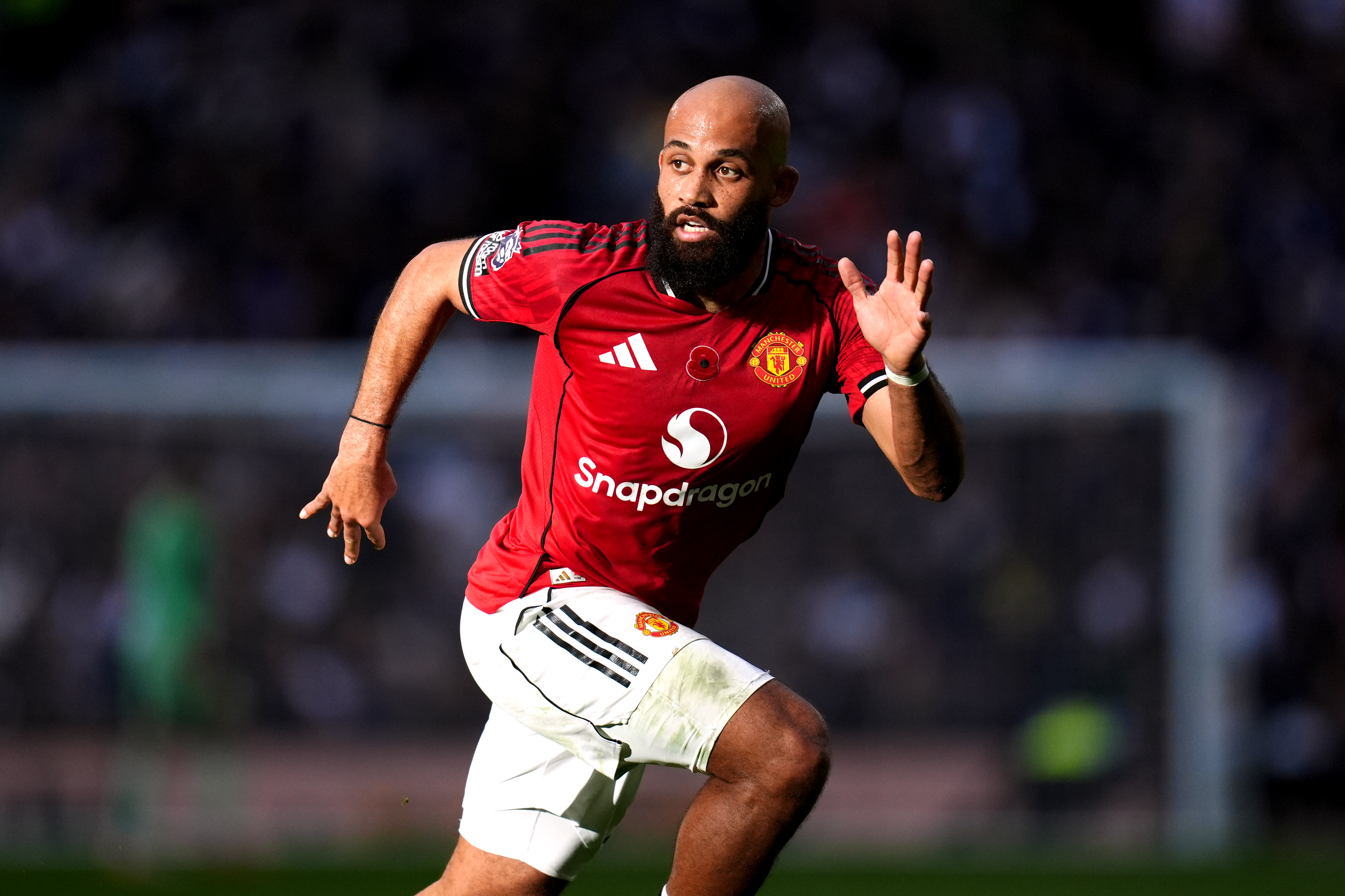 Manchester United's Bryan Mbeumo runs as we provide our Manchester United vs. Everton prediction