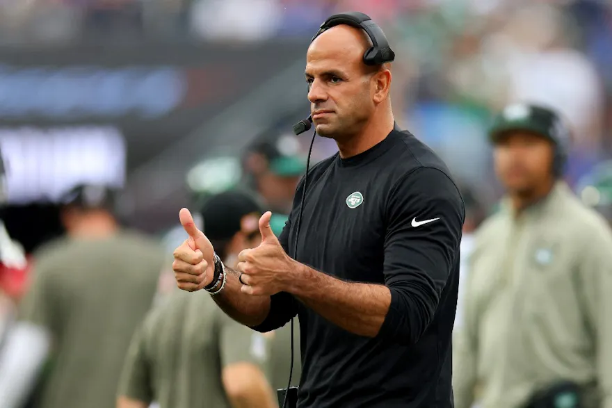 Robert Saleh of the New York Jets is a top candidate to win the 2023 NFL Coach of the Year Award.