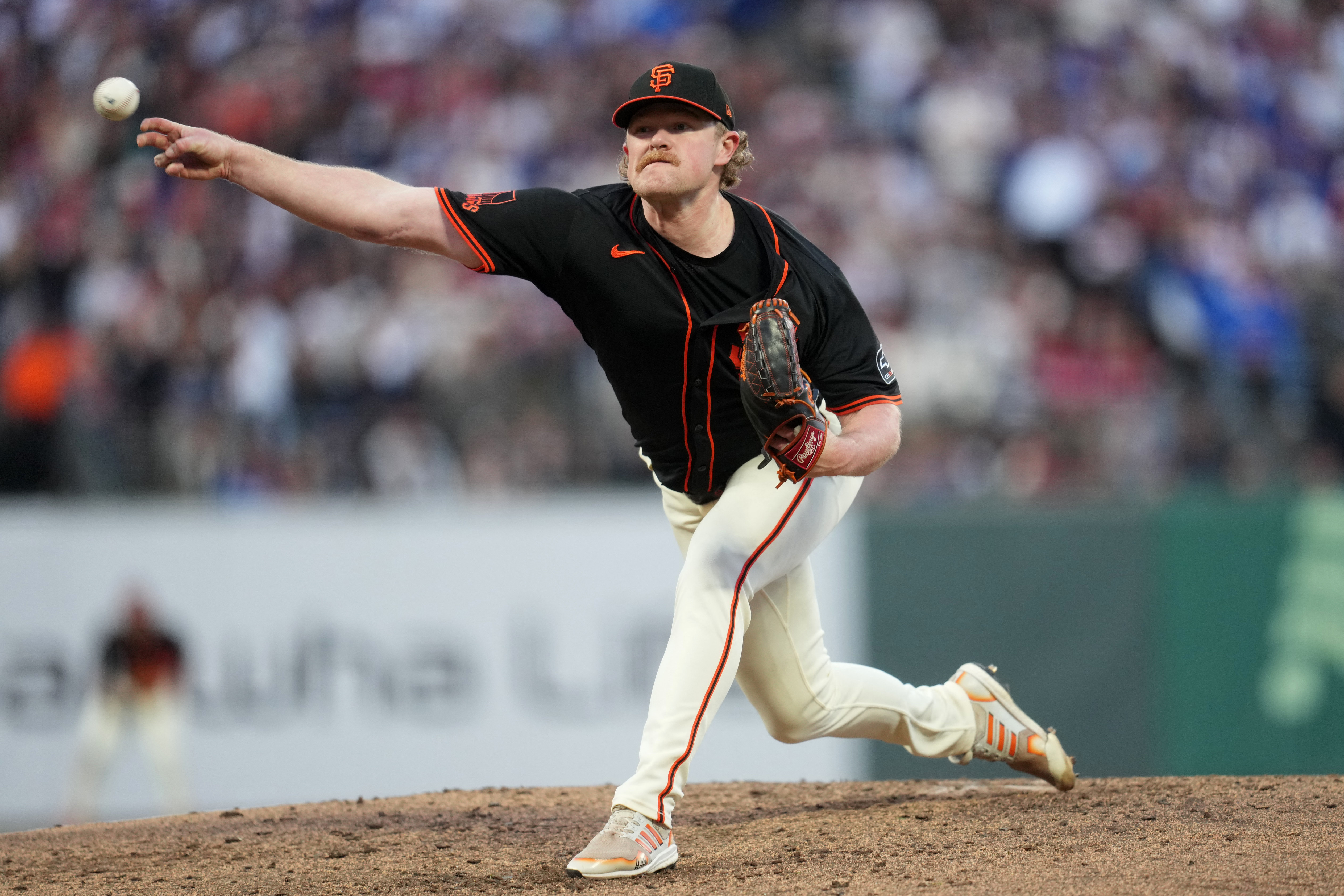 San Francisco Giants pitcher Logan Webb - who's featured in my Yankees vs. Giants prediction - delivers a pitch.