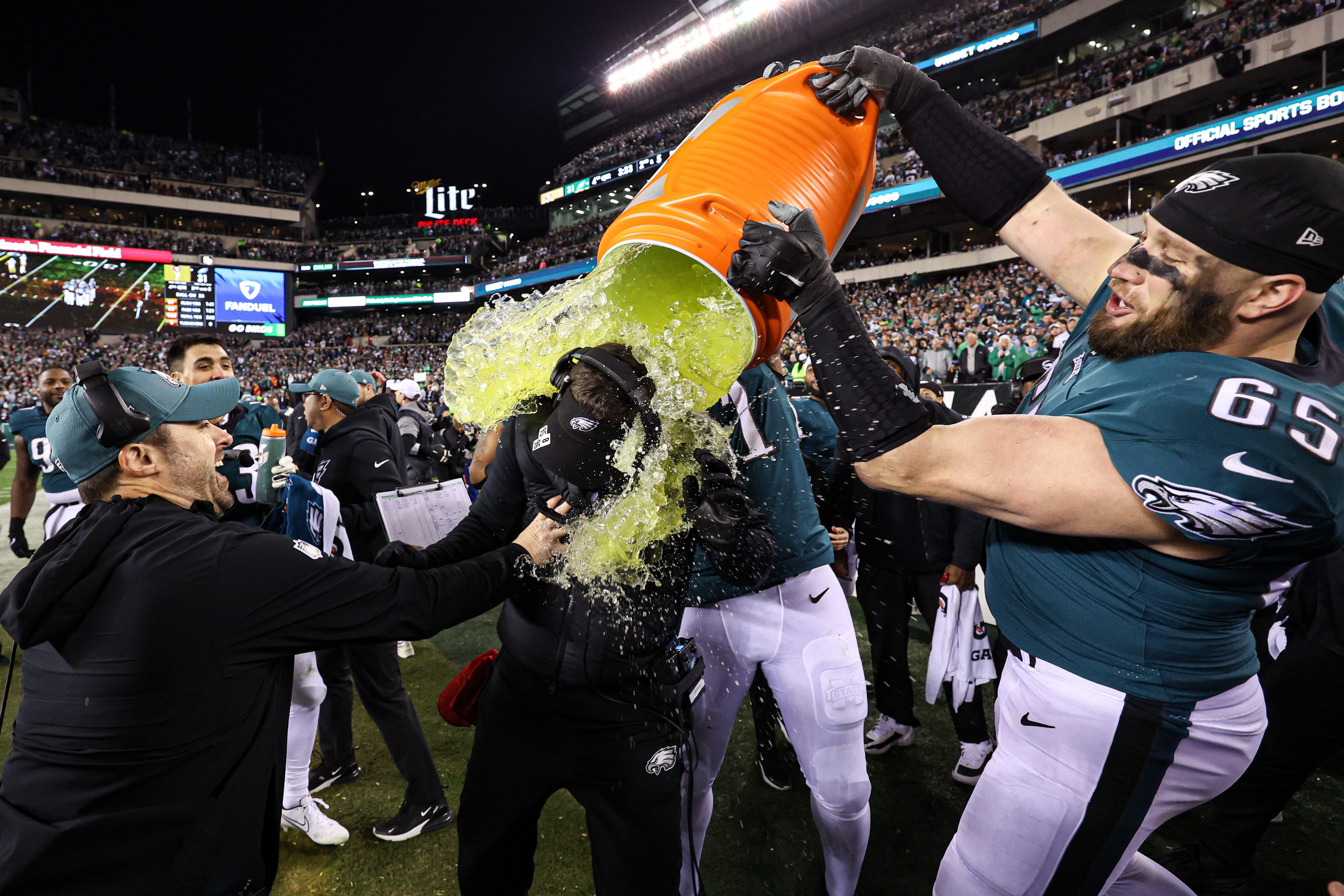 Super Bowl Gatorade bath as we break down our 2026 Super Bowl Gatorade color predictions.