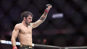 Alexandre Pantoja of Brazil reacts to his win as we look at the best UFC 301 betting odds and lines.