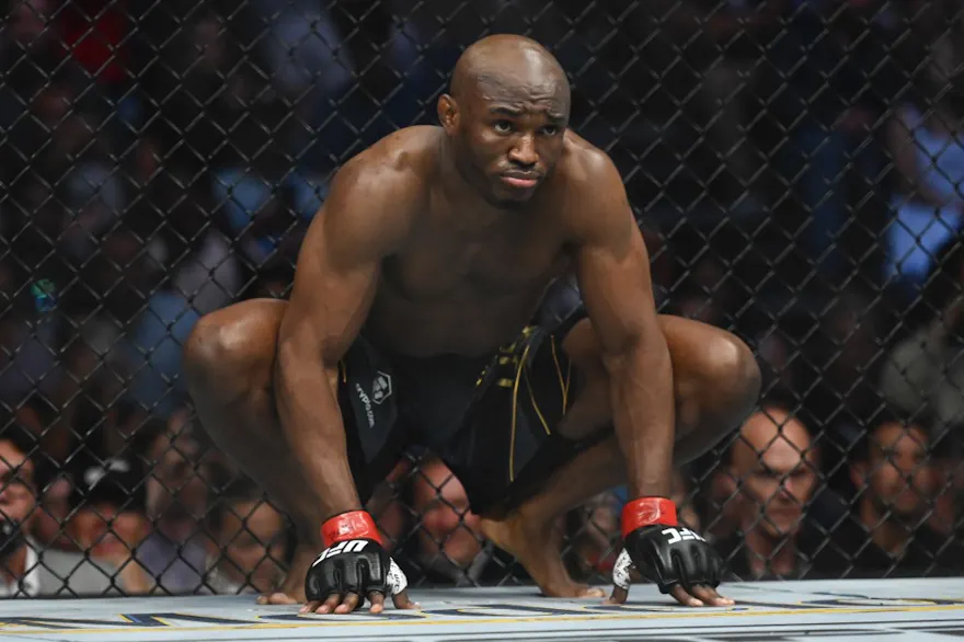 Kamaru Usman of Nigeria looks on as we look at our Kamaru Usman vs. Leon Edwards picks