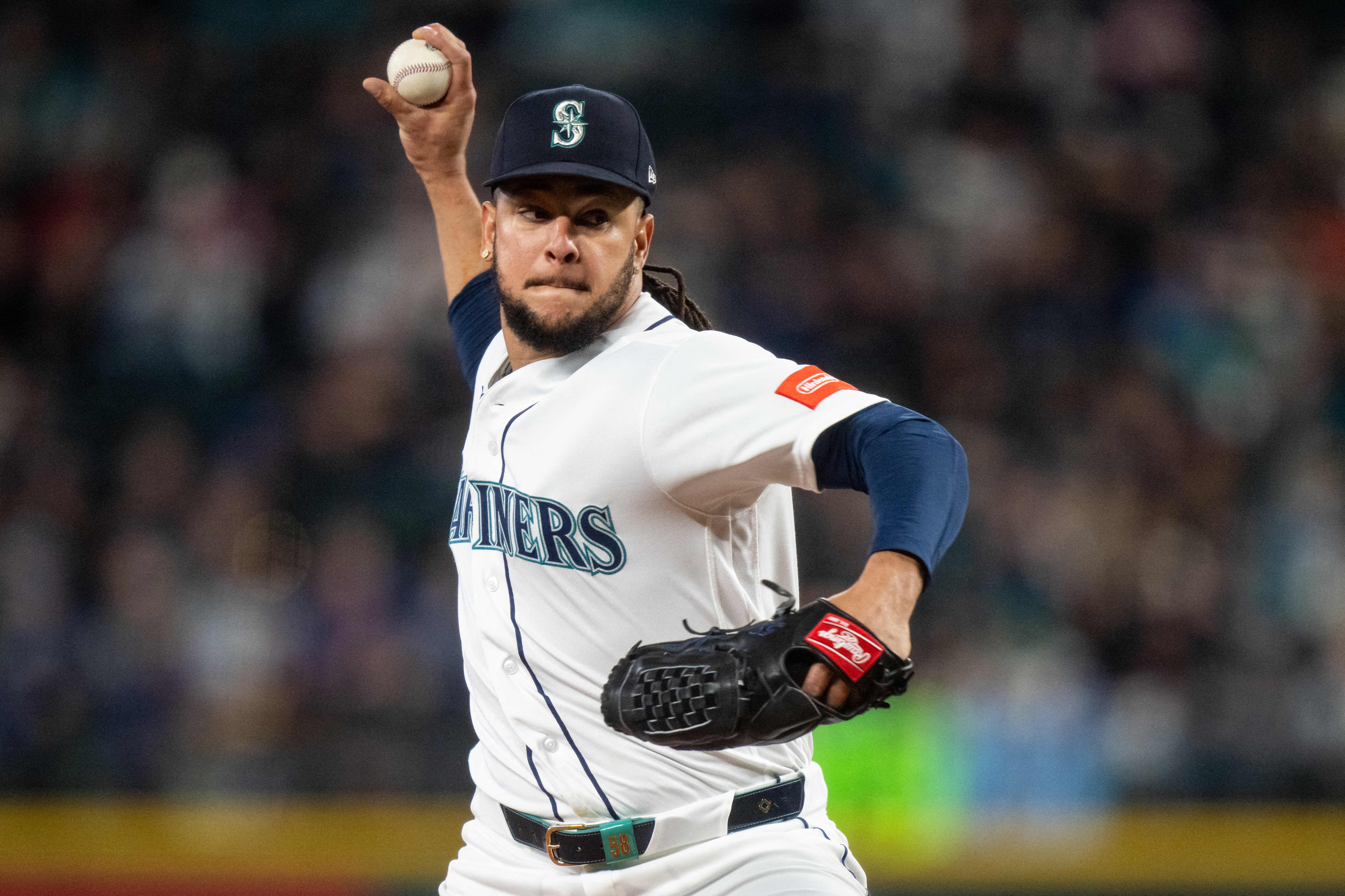 Seattle Mariners starter Luis Castillo - who's featured in my best NRFI bets today - delivers a pitch during the first inning. 