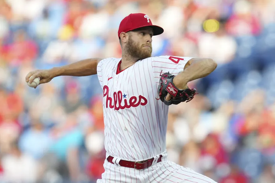 Zack Wheeler of the Philadelphia Phillies throws a pitch in the top of the first inning against the Atlanta Braves, and we offer our top Phillies vs. Diamondbacks predictions based on the best MLB odds.