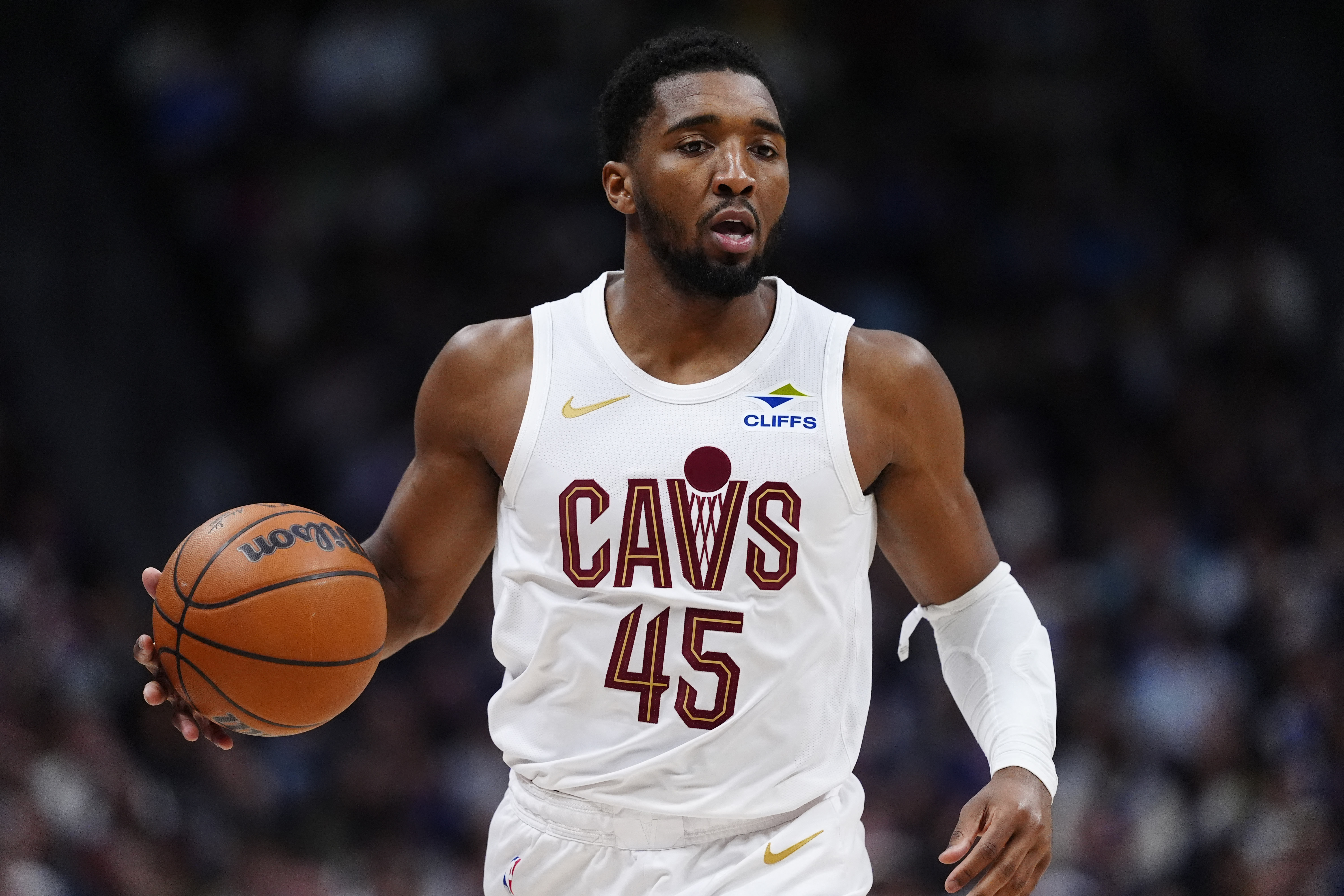 Cleveland Cavaliers guard Donovan Mitchell - who's featured in my best NBA player props - during the second quarter. 