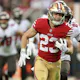 Christian McCaffrey #23 of the San Francisco 49ers is featured in our NFL rushing yards odds