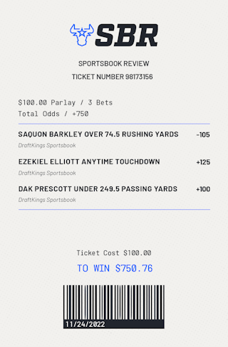 Cowboys vs Giants SGP: 4 Best Bets For SNF (+1456 Parlay)