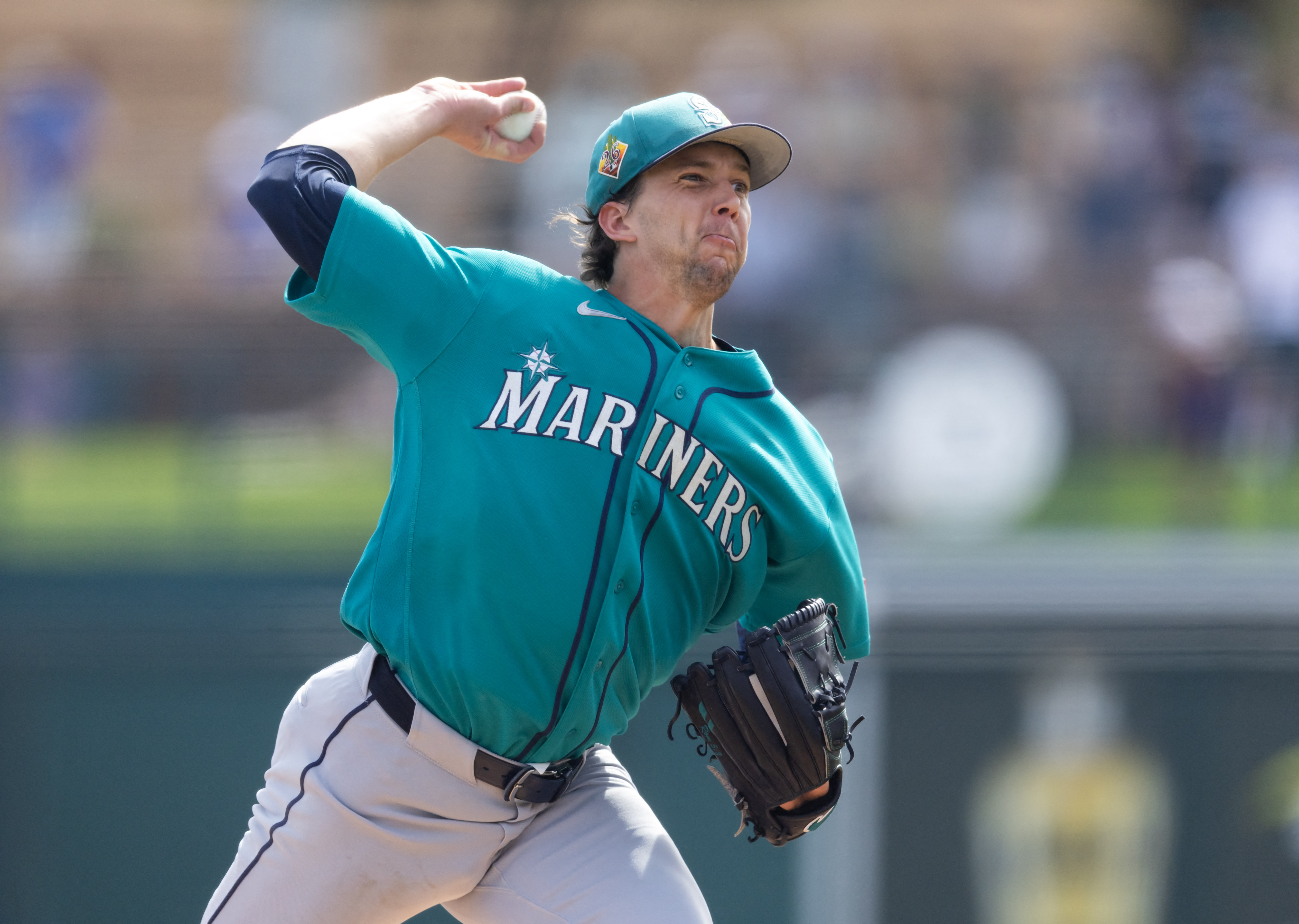Seattle Mariners pitcher Logan Gilbert - who's featured in my best NRFI bets today - pitches. 