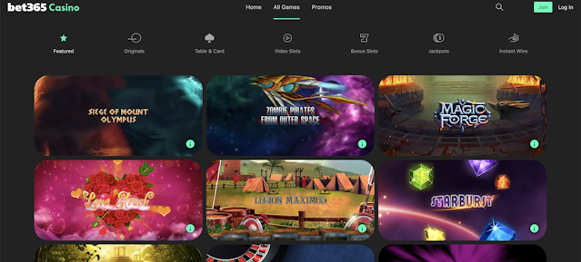 bet365 US casino homepage