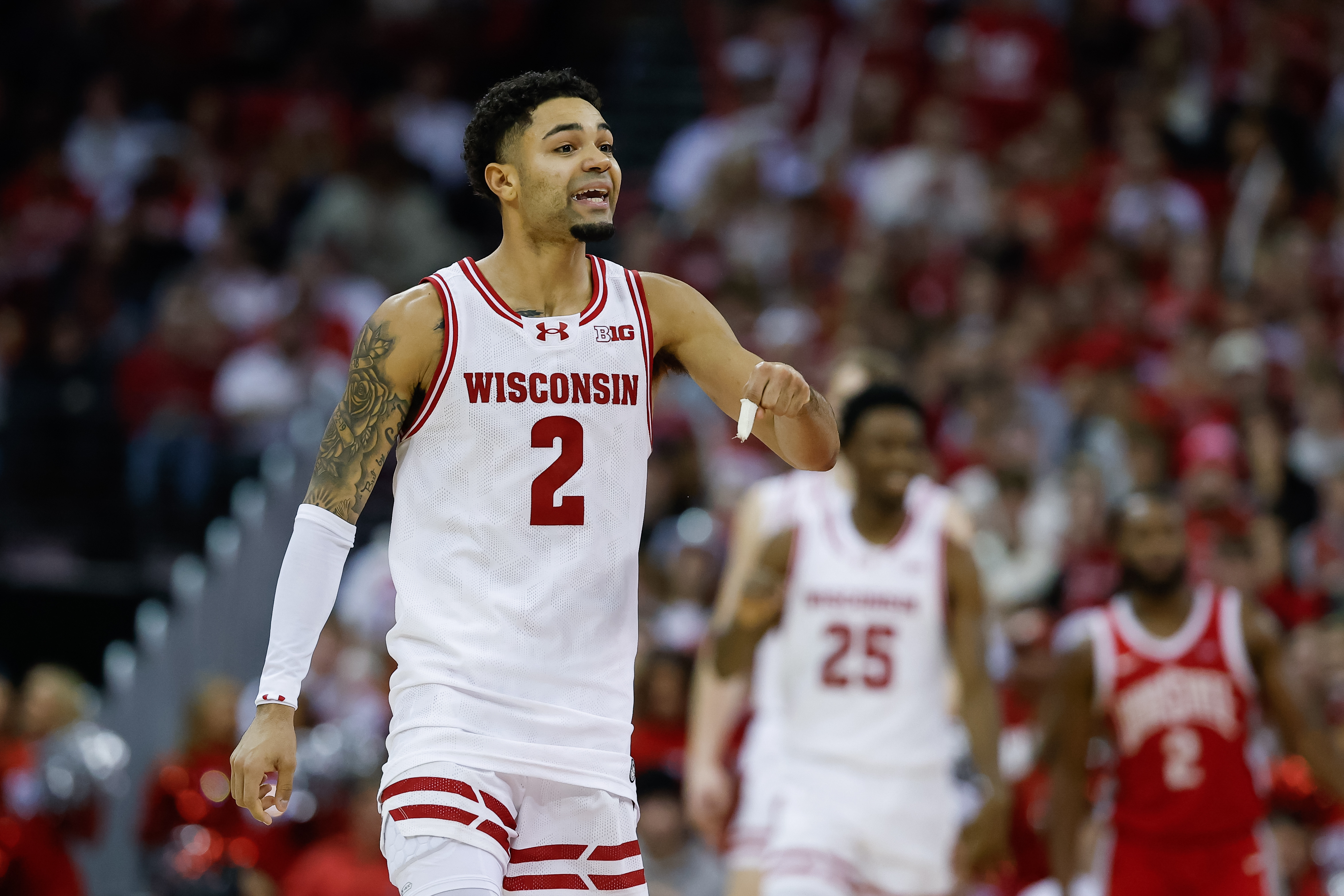 Wisconsin Badgers guard Nick Boyd (2) during the NCAA basketball game as we break down our Wisconsin vs. Indiana prediction, picks & odds.
