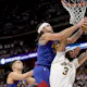 Aaron Gordon of the Denver Nuggets fights for a rebound against Anthony Davis of the Los Angeles Lakers during game one of the Western Conference First Round Playoffs. We're backing Gordon in our Nuggets vs. Lakers player props.