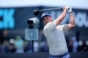 Bryson DeChambeau of Crushers Golf Club tees off as we look at the best 2024 U.S. Open prop bets